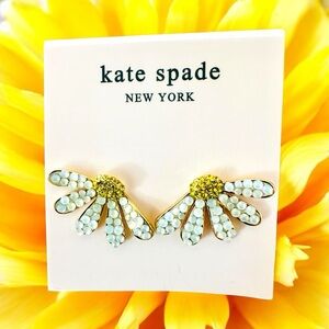 Kate Spade Dazzling Daisy Stud Earrings with White Opal & Yellow Crystals.